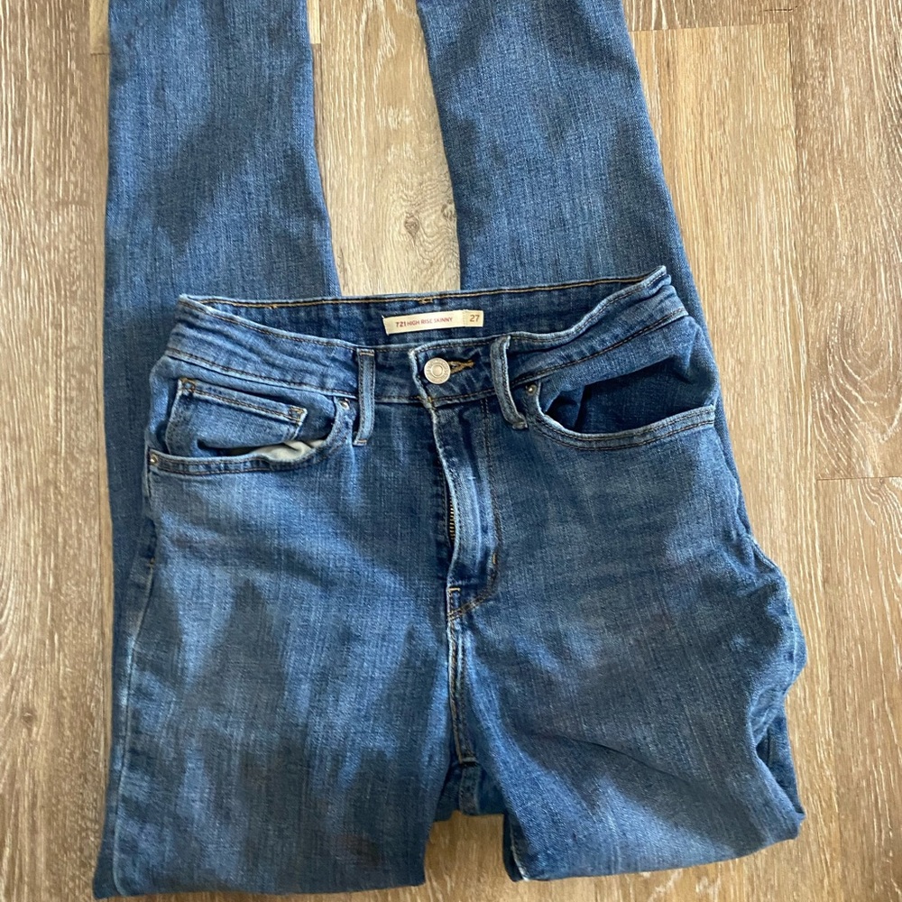 High rise skinny jeans